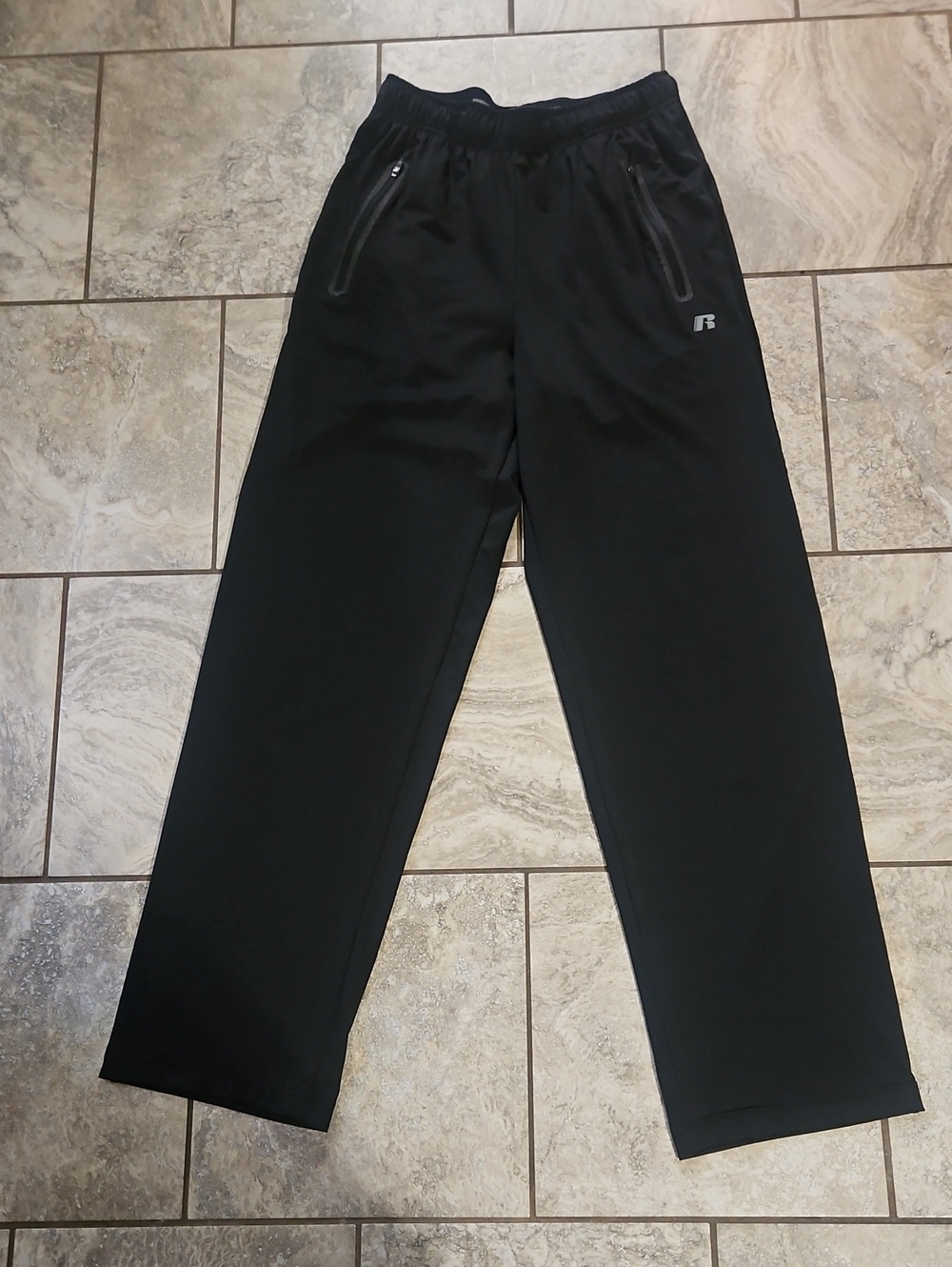Russell Athletic Black Zip-Pocket Joggers
